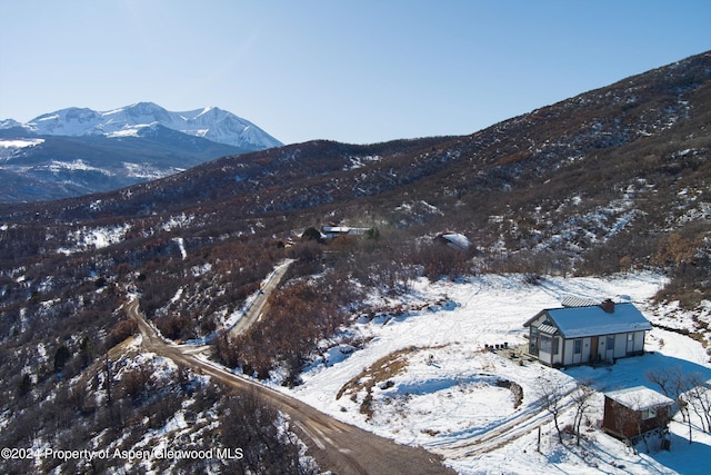 exterior space with a mountain view