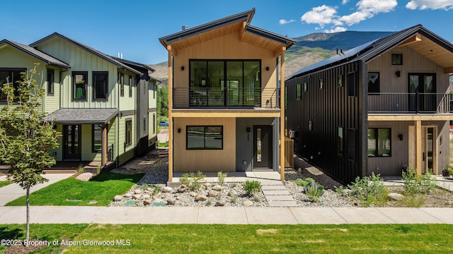 366 Stotts Mill Rd, Basalt, CO 81621 - view of front of property with a mountain view and a balcony
