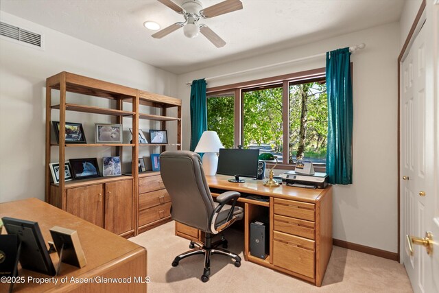 10 Cedar Cv, Glenwood Springs, CO 81601 - office space with light colored carpet and ceiling fan
