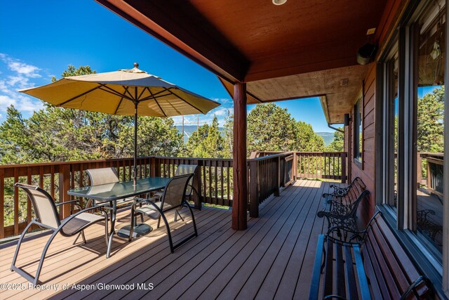 10 Cedar Cv, Glenwood Springs, CO 81601 - deck featuring outdoor dining space