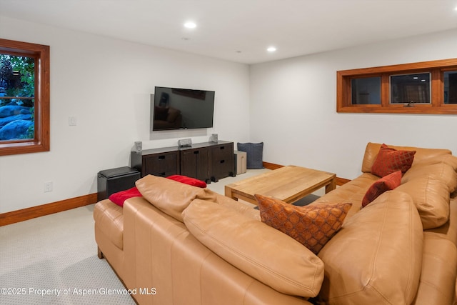 1185 Heritage Dr, Carbondale, CO 81623 - living room featuring recessed lighting and carpet