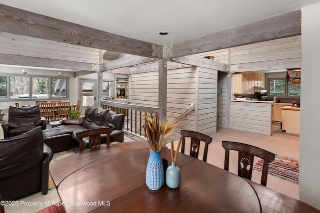 645 Sneaky Ln, Aspen, CO 81611 - dining area with beam ceiling
