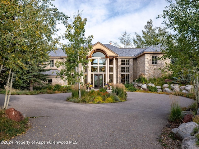 view of front of home with french doors