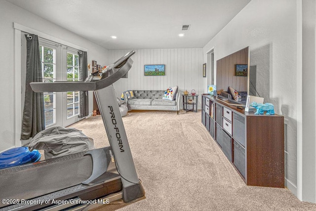 1321 Lecuyer Dr, Craig, CO 81625 - exercise area featuring carpet flooring and recessed lighting