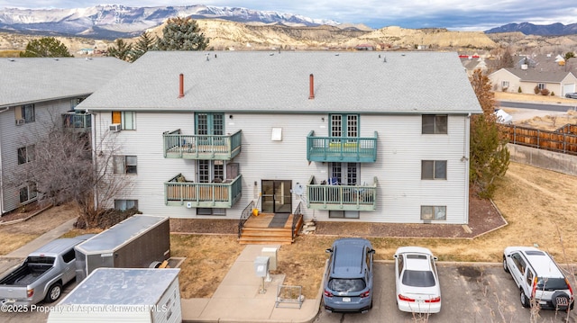 exterior space with a mountain view