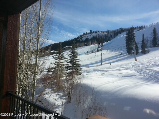 0075 Prospector Rd Unit 8405Summer Interest, Aspen, CO 81611 - snowy yard with a mountain view