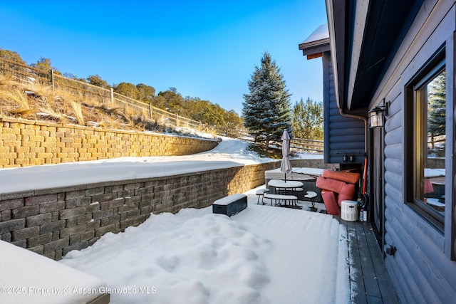 view of snowy yard