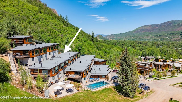809 S Aspen St Unit 8, Aspen, CO 81611 - bird's eye view of a forest and a mountain backdrop