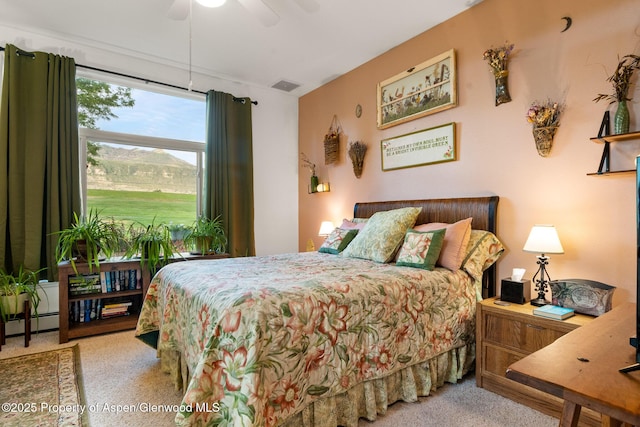 100 Limberpine Cir, Parachute, CO 81635 - carpeted bedroom featuring ceiling fan