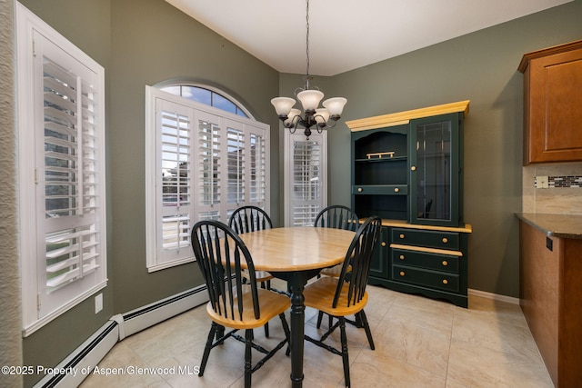 50 N Ridge Ct, Battlement Mesa, CO 81635 - dining room with a chandelier and light tile patterned floors