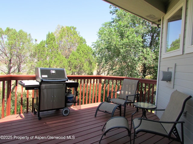 50 N Ridge Ct, Battlement Mesa, CO 81635 - deck with area for grilling