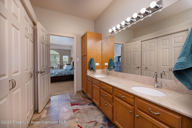 50 N Ridge Ct, Battlement Mesa, CO 81635 - bathroom with connected bathroom and double vanity