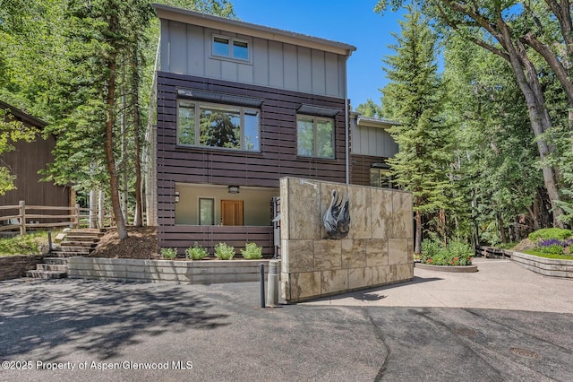 851 Ute Ave Unit B, Aspen, CO 81611 - view of front facade with board and batten siding