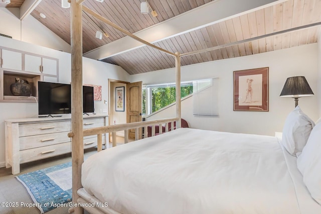 851 Ute Ave Unit B, Aspen, CO 81611 - bedroom with wooden ceiling