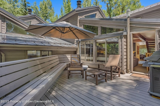 851 Ute Ave Unit B, Aspen, CO 81611 - deck featuring a sunroom