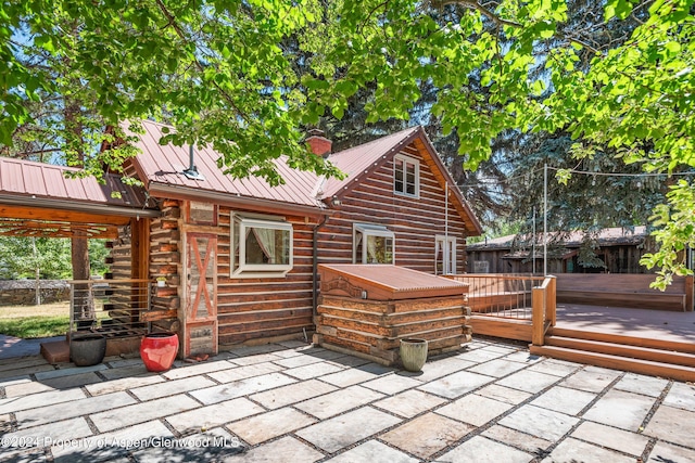 view of patio / terrace with a wooden deck