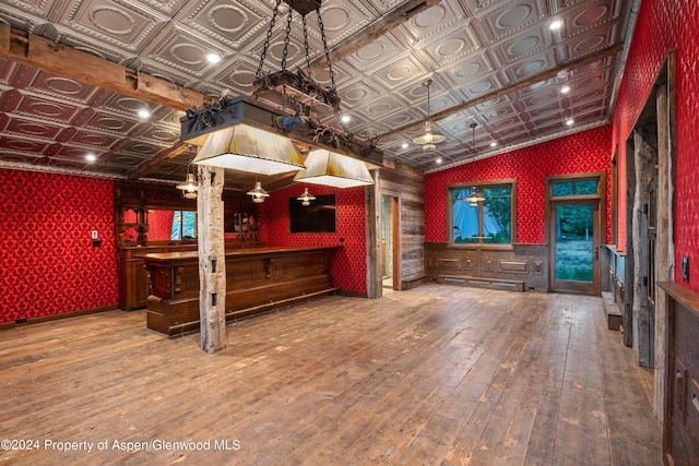 interior space with wood-type flooring