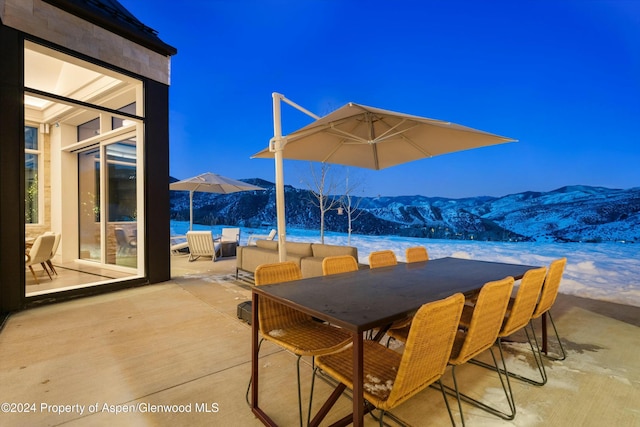 387 Branding Ln, Snowmass Village, CO 81615 - view of patio featuring a mountain view