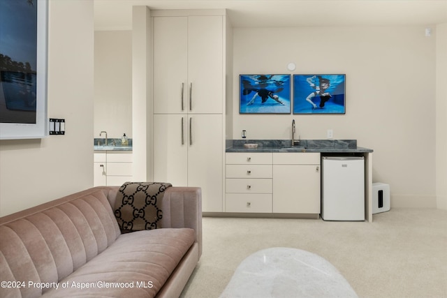 387 Branding Ln, Snowmass Village, CO 81615 - living area featuring wet bar and light colored carpet