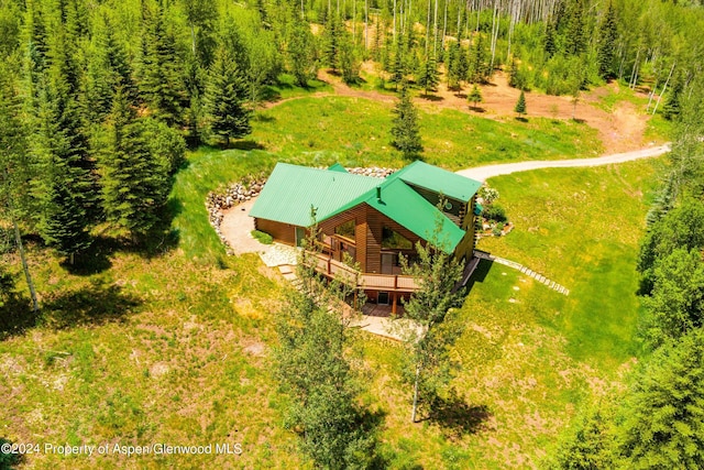 450 Coal Creek Rd, Redstone, CO 81623 - birds eye view of property featuring a view of trees