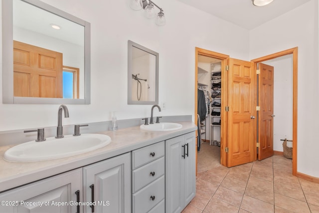 1600 County Road 30, Craig, CO 81625 - full bath featuring double vanity, tile patterned floors, and a spacious closet