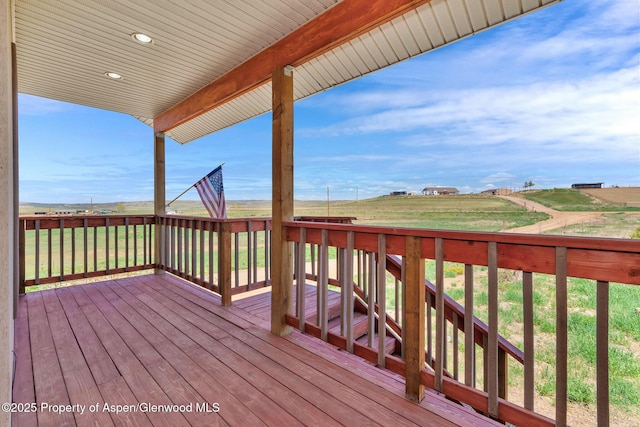 1600 County Road 30, Craig, CO 81625 - wooden terrace featuring a view of rural / pastoral area