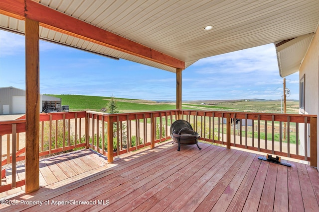1600 County Road 30, Craig, CO 81625 - wooden terrace with a view of rural / pastoral area