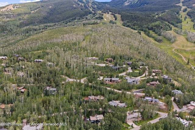 aerial view featuring a mountain view