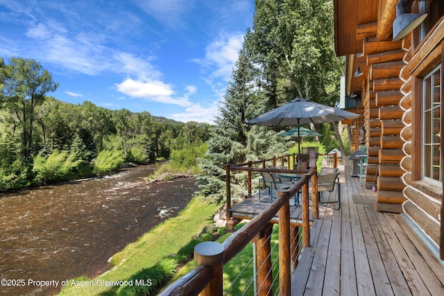 408 Gerbaz Way, Snowmass, CO 81654 - wooden deck featuring outdoor dining space