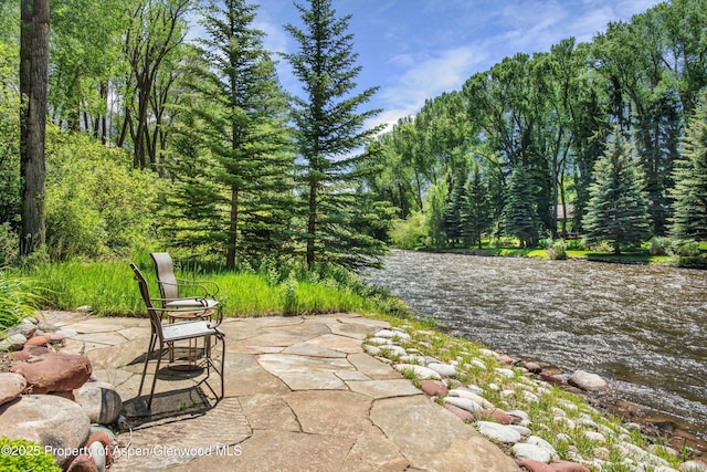 408 Gerbaz Way, Snowmass, CO 81654 - view of patio / terrace featuring a view of trees