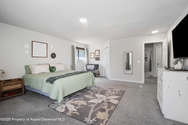 10 Spruce Ct, Parachute, CO 81635 - bedroom with light carpet, a textured ceiling, and a closet