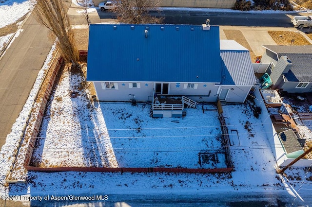 view of snowy aerial view