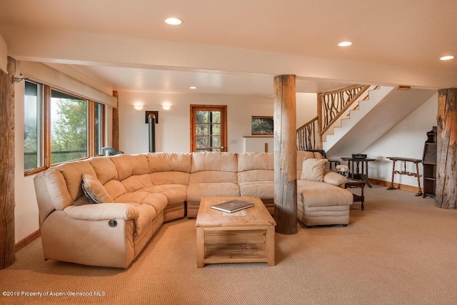 222 Crest Point Dr, Carbondale, CO 81623 - view of carpeted living room