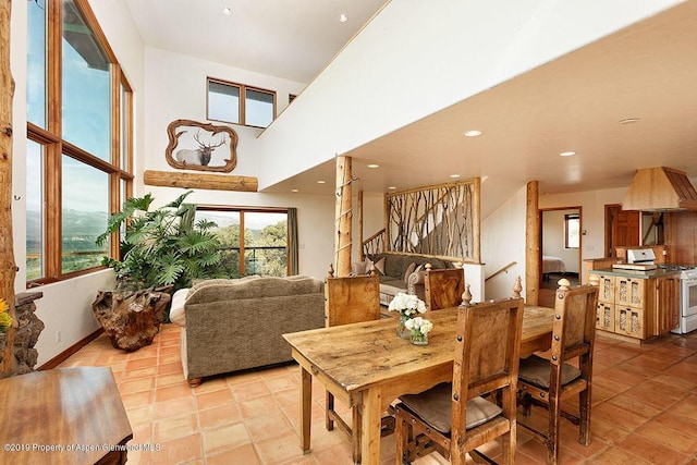 222 Crest Point Dr, Carbondale, CO 81623 - tiled dining area with a wealth of natural light