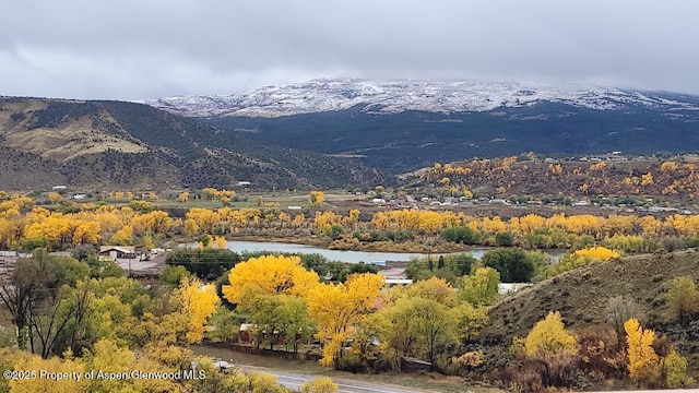 property view of mountains featuring a water view