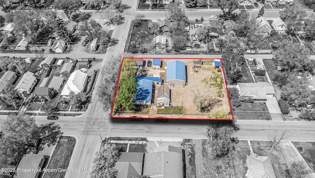 600 Rose St, Craig, CO 81625 - aerial view of residential area with property parcel outlined