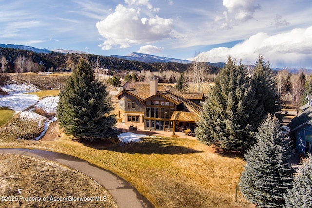 exterior space with a mountain view