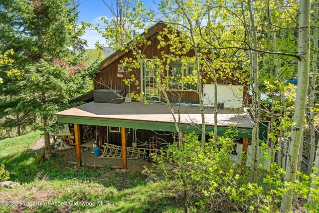 0 E Divide Creek Rd, Silt, CO 81652 - rear view of property with a wooden deck