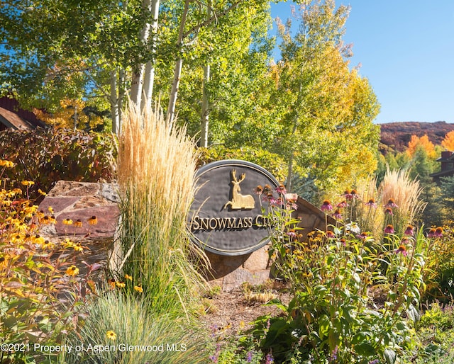 view of community sign