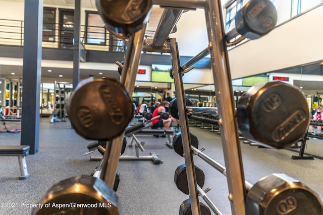 view of workout area