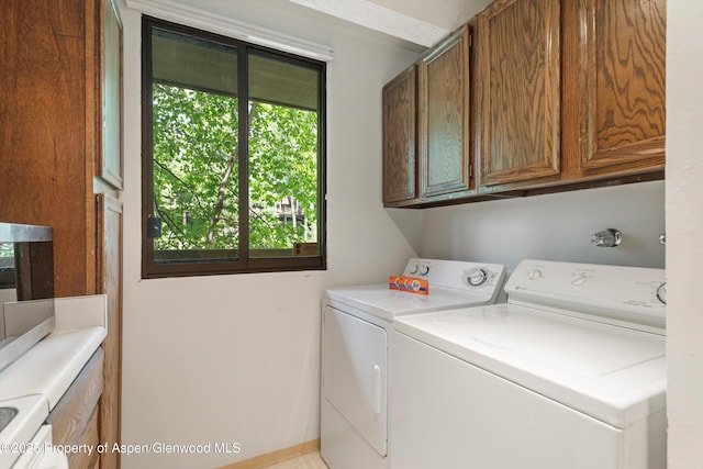 1024 E Hopkins Ave # 16, Aspen, CO 81611 - washroom with washing machine and dryer and cabinet space