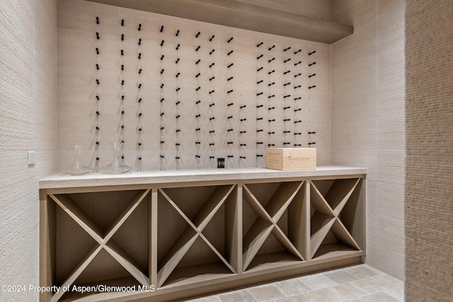 view of wine room