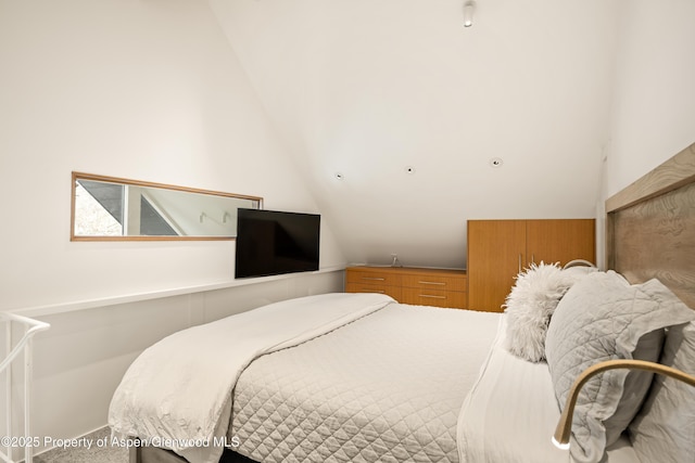 800 S Mill St Unit 304D, Aspen, CO 81611 - bedroom featuring vaulted ceiling