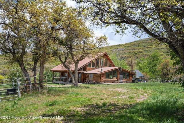 3714 Bear Ridge Rd, Basalt, CO 81621 - rear view of property featuring log exterior