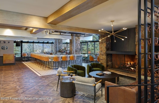 300 Carriage Way Unit 603, Snowmass Village, CO 81615 - community lobby with beam ceiling