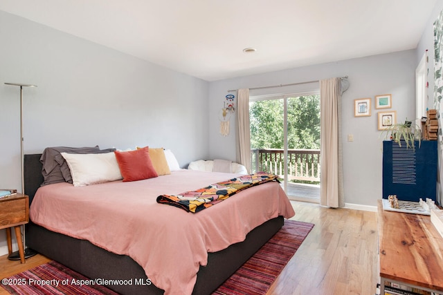1199 Vitos Way, Carbondale, CO 81623 - bedroom featuring access to exterior and light wood-style floors