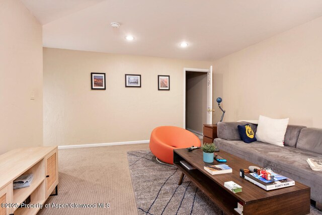 1199 Vitos Way, Carbondale, CO 81623 - living area featuring carpet flooring and recessed lighting