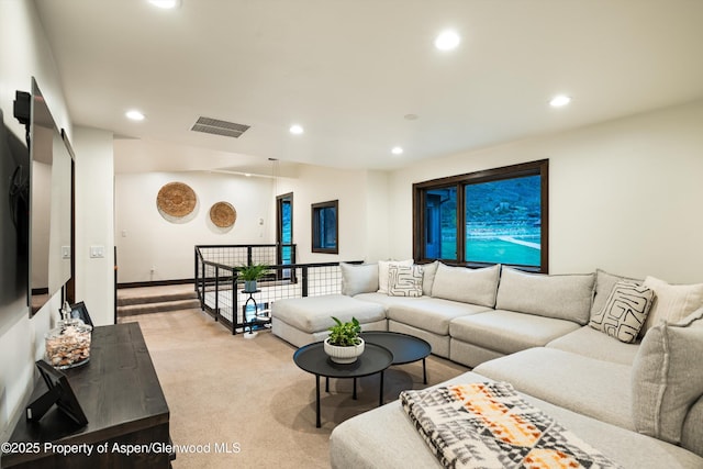 103 Ranch Ln, Glenwood Springs, CO 81601 - living room with light colored carpet and recessed lighting