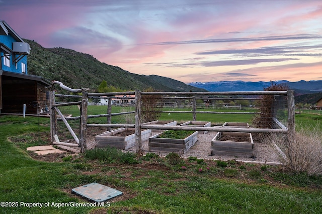 103 Ranch Ln, Glenwood Springs, CO 81601 - view of yard with a mountain view and a vegetable garden