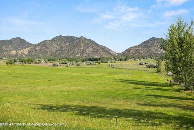 property view of mountains with a rural view